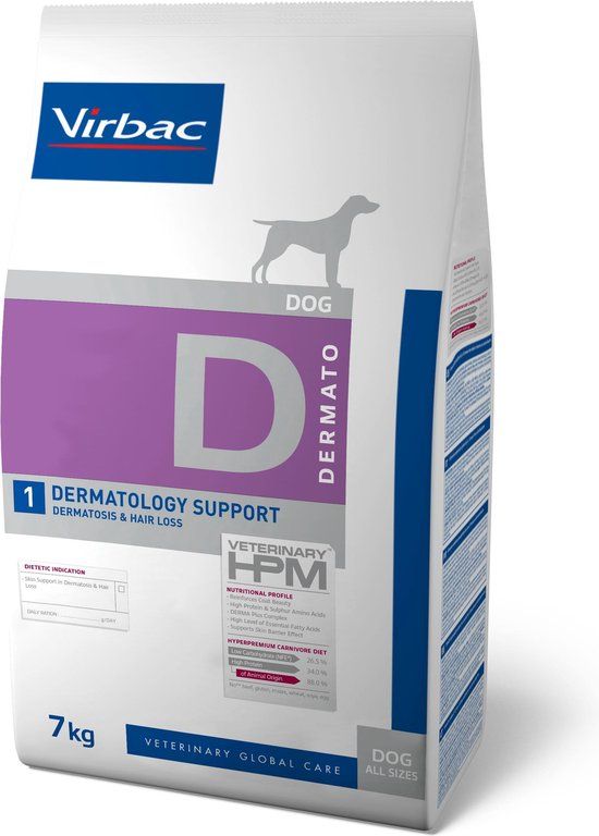 Virbac Veterinary HPM Dog Dermatology Support - Dermatosis & Hair loss 3 kg