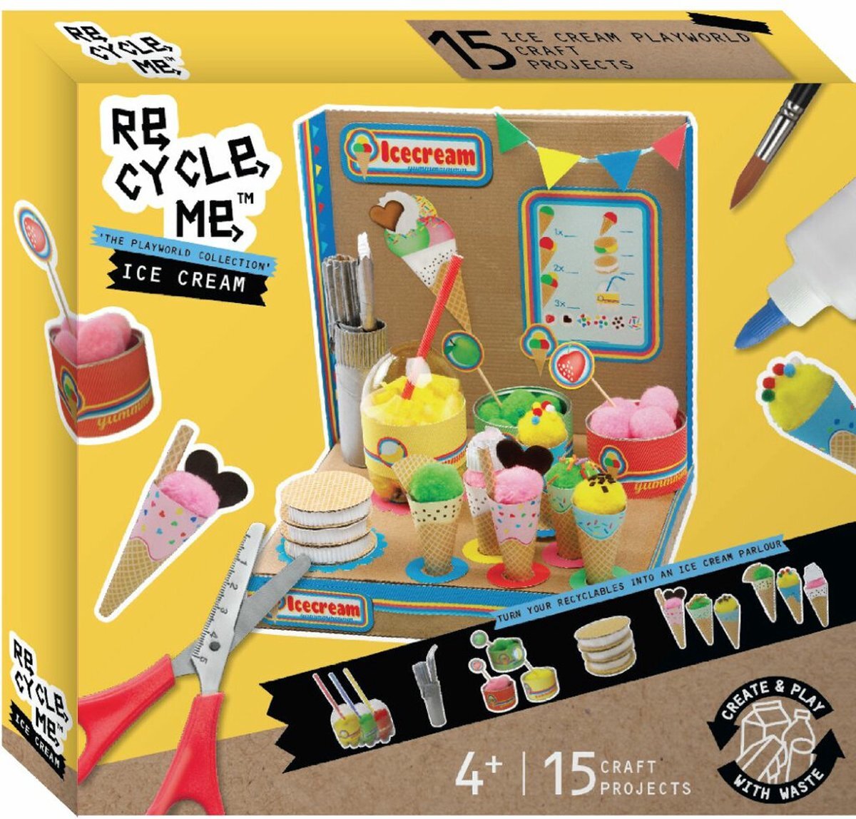 Re-Cycle-Me Re-Cycle-Me Knutselset Playworld Ice Cream Shop