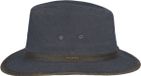 Hatland - Donoven - Katoenen fedora hoed - Marine blauw - Maat M - Unisex