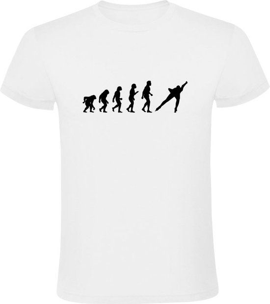 Schaats Evolutie Heren T-shirt - Wit - 4XL
