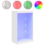 VidaXL Dressoir met LED-verlichting 60,5x37x100 cm bruin eikenkleur