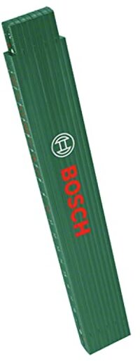 Bosch schaal 2 m (robuuste duimstok voor nauwkeurig meten bij doe-het-zelvers; glasvezelversterkt nylon, metrische schaal, 10 segmenten)