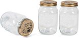 Bormioli Rocco bocaux de conservation - 3x - avec bouchon à vis - verre - 1 litre - 10 x 18 cm - bocaux de conservation