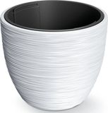 Prosperplast Plantenpot/bloempot Furu Stripes - D35 x H35 cm - Wit