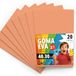 OFITURIA EVA-rubber voor school- en creatieve werkzaamheden, gekleurde schuimplaten voor doe-het-zelfprojecten, kunst, kinderdecoratie, scrapbooking, ambachtelijke designs, 40 x 30 cm (perzik, 20