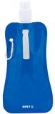 Merkloos / Sans marque Makito Western Europe Waterfles / drinkfles opvouwbaar - blauw - kunststof - 400 ml - schroefdop - ophanghaak