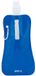 Merkloos / Sans marque Makito Western Europe Waterfles / drinkfles opvouwbaar - blauw - kunststof - 400 ml - schroefdop - ophanghaak