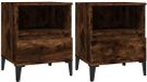 vidaXL Nachtkastjes 2 stuks 40x35x50 cm Gerookt eiken Hout