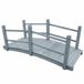vidaXL Pont de jardin 140x60x56 cm bois d'épicéa massif gris