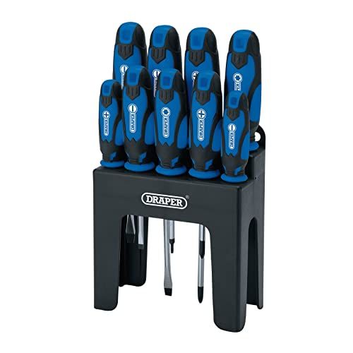 Draper 15960 Soft Grip Schroevendraaier Set - 9 stuks - Blauw