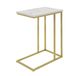 SoBuy FBT87-G Table d'appoint - Cadre en métal doré et composite de bois