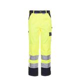 Planam 2017030 waarschuwingsbescherming werkbroek, geel/marine, maat 30