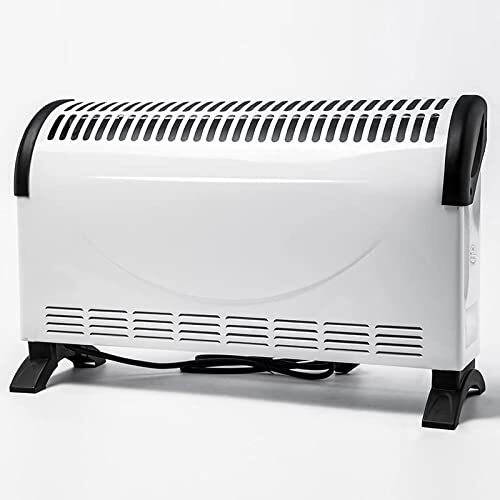 SXCDD Afneembare draagbare convectiekachel 52 x 16 x 33 cm (LxBxH) 1800 W zilvergrijs elegante energiebesparende elektrische kachel zuinige ventilatorkachel groot oppervlak tot 35 m2