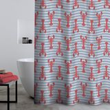 Catherine Lansfield Kreeft 180x180cm Douchegordijnpaneel Rood