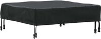 vidaXL Tafeldekking 82 x 82 x 15 cm Vierkant Waterdicht Zwart