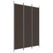 VidaXL Kamerscherm met 3 panelen 150x220 cm stof bruin