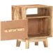 Table de chevet en bois de manguier brut 40x30x50 cm
