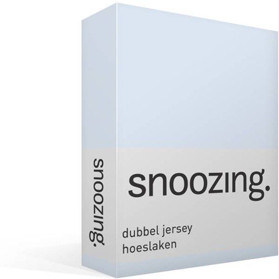 Snoozing dubbel jersey hoeslaken - 2-persoons (140x200 cm) - zwart