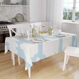 Bonamaison Tafelkleed, Anti-Mold, Sneldrogend, Waterdicht, 100% Polyester Tafellaken, Willekeurig patroon, 140 x 160 Cm - Ontworpen en Vervaardigd in Turkije