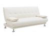 Vente-unique Lit banquette MAXIME en similicuir - blanc