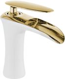 Mexen Lyra wastafelkraan, wit/goud