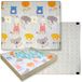 Humbi Tapis de jeu pliable 2-en-1 en mousse XPE, pour l'éducation, sans danger pour les enfants, 200x180 cm, avec attaches velcro