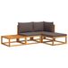 Acaciahout & Touw set de jardin 4 pièces avec coussins