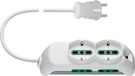 VIMAR .CK.B Prise multiple mobile avec 2 - 4 sorties prise standard italienne - câble de 1,5 m - Blanc
