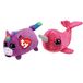 TY - Teeny's Rosette Unicorn & Nelly Narwhal Pluche Knuffel Meerkleurig