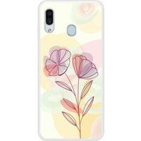 Samsung Bedrukt siliconen hoesje compatibel met Galaxy A20 Floral