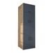 Roomart DORA-II Wasmachine Ombouwkast 70x230 cm met Opzetkast - Antraciet Eiken
