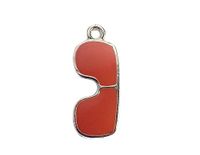INNSPIRO NICE CHARMS metalen hangers en email, rode zonnebril, 8 x 21 mm, 25 stuks