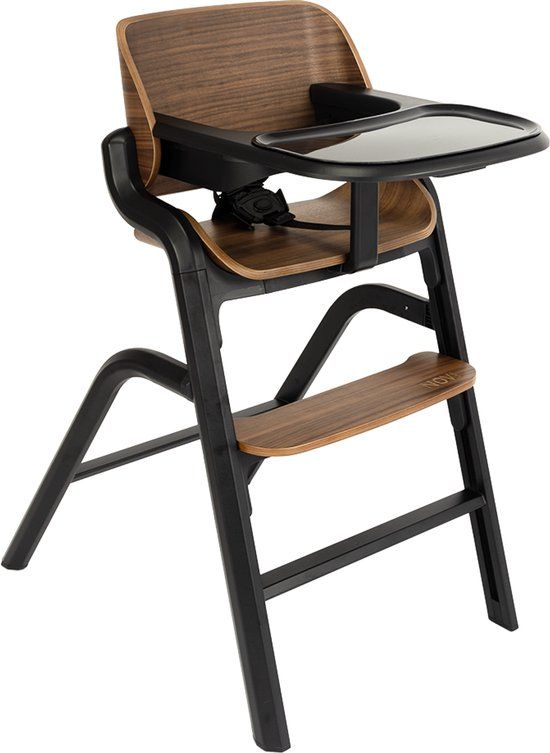 Novi at Home® Curve Premium Kinderstoel - Walnut/Zwart