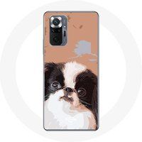 Maniacase Etui voor Xiaomi Redmi Note 10 Pro Hondenras Japanse Spaniël Zwart Wit