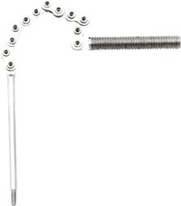 Simson Controlestift Torpedo/Sachs 3V - Zilvergrijs - RVS