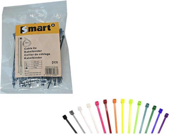 Smart Kabelband geel 4,8 x 200mm