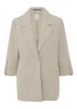 QS s.Oliver QS Indoor-Blazer beige Driekwart mouw Regular Fit Vrouwen Polyester