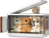 Merkloos Boîte de rangement avec couvercle - Boîte en plastique - Caisses empilables - Boîtes de rangement avec roulettes - Transparent - 32 Litres - Plastique