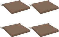 vidaXL - 4-delige Zitkussens SOEST - 100% Polyester - Taupe