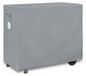 Omgoods Housse de barbecue imperméable - Housse de barbecue résistante - Barbecue à gaz 3-4 brûleurs - Résistant aux UV - 120 x 60 x 100 cm - Polyester durable avec revêtement PVC
