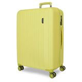 Movom Houten koffer, middelgroot, groen, 44,5 x 65 x 27,5 cm, harde ABS-kunststof, TSA-slot, 72 l, 3,5 kg, 4 dubbele wielen