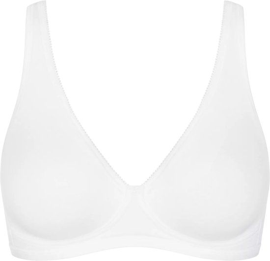 Sloggi Basic + Soft BH - niet voorgevormde Bh zonder beugel - Brede band - 85C - Wit