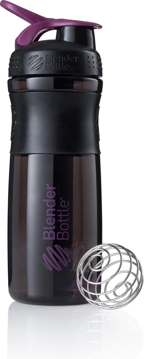 BlenderBottle BlenderBottle™ SPORTMIXER Big Zwart/Paarsblauw/Plum met oog - Eiwitshaker / Bidon / Shakebeker - 820 ml