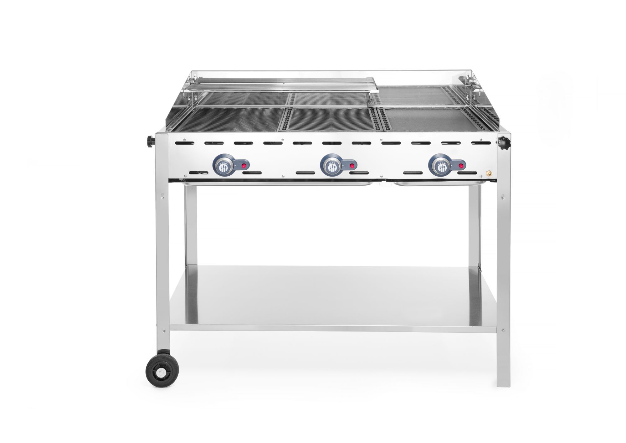 Hendi GreenFire Gasbarbecue - 3 branders - RVS