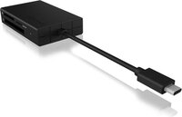 Icy Box IB-CR401-C3 - Card Reader - USB 3.0 Type-C - Black