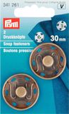 Prym Aannaaidrukknopen 30 mm oudmessing 2 st.