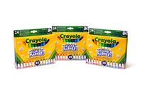 Crayola - 3 Verpakkingen 24 Maxi Punta, Afwasbare Viltstiften, Geschikt voor Kinderen Vanaf 3 Jaar, Meerkleurig, 7461