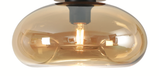 Artdelight Paradise - abat-jour en verre - Ø 28 x 14 cm - ambre
