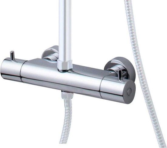 Wiesbaden Caral Thermostaatkraan - Losse Kraan voor Doucheopbouwset - Chroom