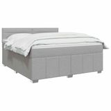 vidaXL Boxspringbed met Matras Lichtgrijs Stof 180 x 200 cm